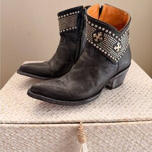 Black Studded Ankle Boots